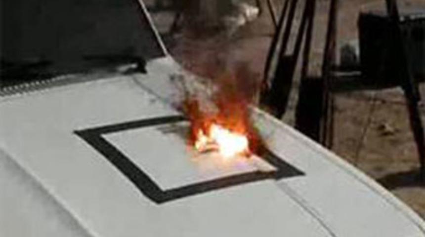 Lazer silahından tam isabet