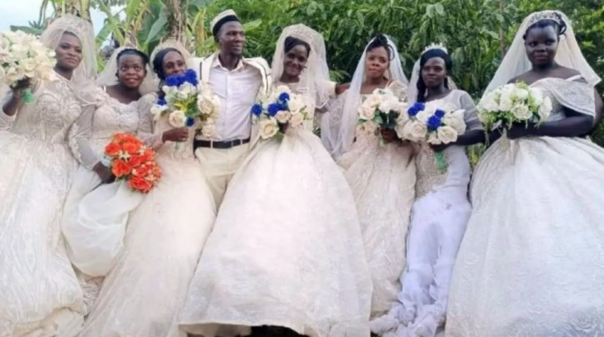 Böyle düğün ne görüldü ne de duyuldu! Damat aynı günde 7 kadınla birden evlendi... "Daha fazla eş istiyorum"