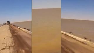 Libya'yı vuran fırtınadan sonra Sahra Çölü'nde göl oluştu! Görüntüler sosyal medyada gündem yarattı