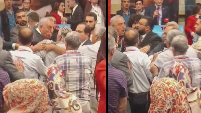 CHP'de olaylı kongre! Belediye Başkanı, İl Başkanı'nın üzerine yürüdü