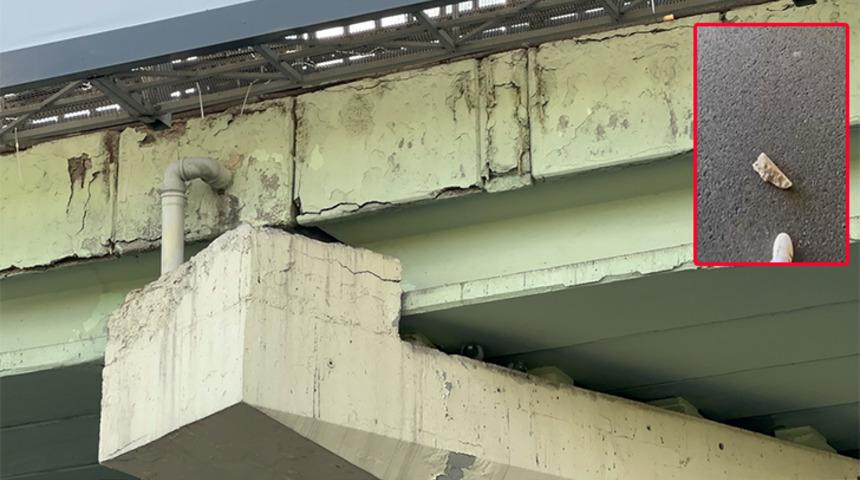 Seyir halinde otomobilin üzerine düştü! Sürücü neye uğradığını şaşırdı