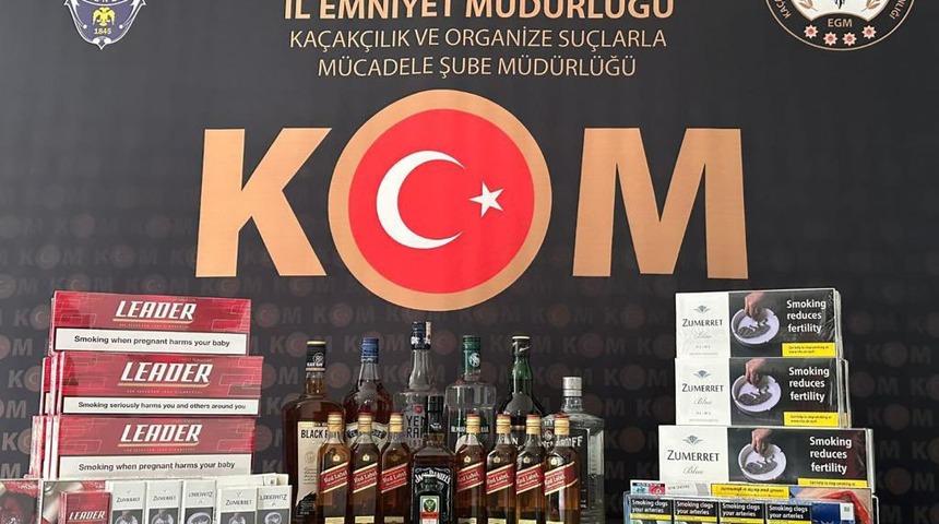 Ardahan'da gümrük kaçağı sigara ve içki ele geçirildi