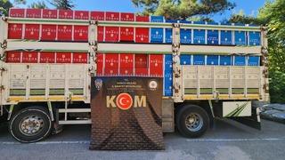 Konya'da kamyonda 7 milyon 500 bin makaron ele geçirildi