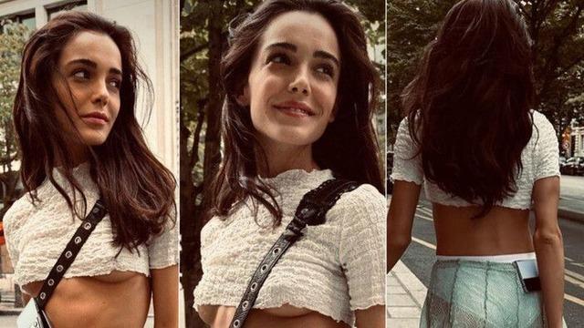 Sütyen-ceket kombini! Hafsanur Sancaktutan'ın karın kasları dikkat çekti