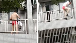 Sevgilisinin kocası evi basınca ne yapacağını şaşırdı! Üzerini bile giymeye fırsat bulamadan balkondan böyle kaçmaya çalıştı