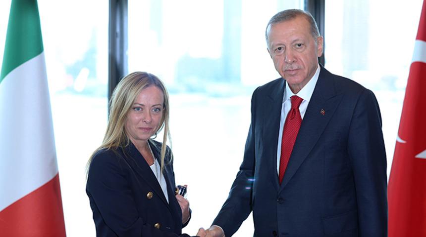 Cumhurbaşkanı Erdoğan, İtalya Başbakanı Meloni ile görüştü!