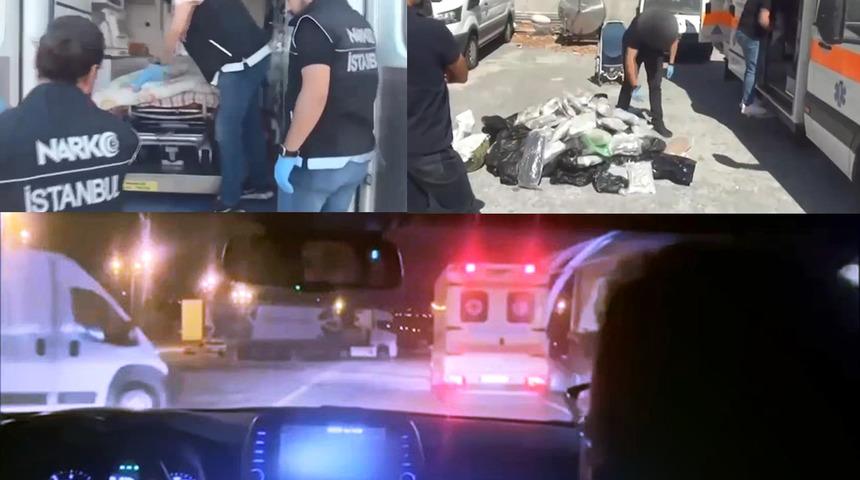 Ambulansa gizleyip Türkiye'ye giriş yaptılar! İstanbul'da durdurulan yabancı uyruklular şok yaşadı: Zehir tacirlerine bir darbe daha