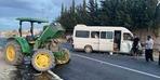 Minibüs ile traktör çarpıştı: 5 yaralı