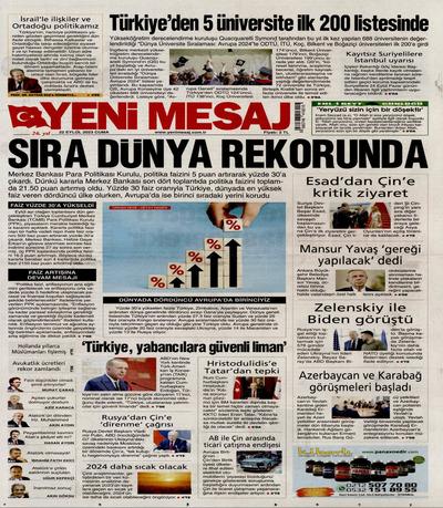 Yeni Mesaj
 Gazetesi oku