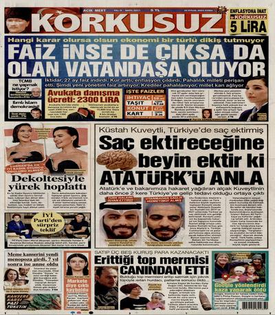 Korkusuz
 Gazetesi oku
