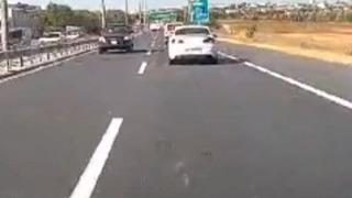 TEM Otoyolu'nda faciaya davet! Ters yöne girip kilometrelerce ilerledi...