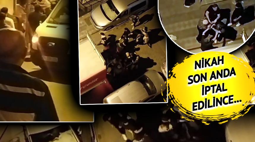 Nikah son anda iptal edildi, aileler tekme tokat birbirine girdi! Erkek tarafı ev eşyalarını almak için evin önüne gelince...