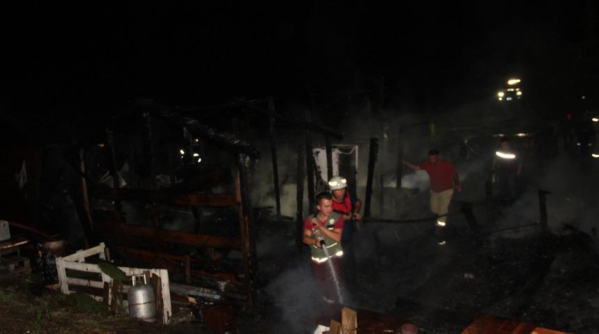 Ordu'daki yangında 7 bungalov kullanılamaz hale geldi