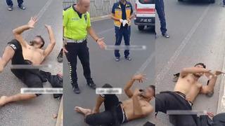 Sokak ortasında yere yatıp... Hem şaşkına çeviren hem yürek sızlatan anlar! Kuğu Gölü balesi yapıyor