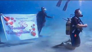 Denizin altında evlenme teklifi