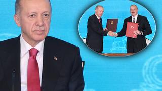 Erdoğan Azerbaycan'dan Ermenistan'a seslendi: 'Artık kendisine uzatılan barış elini tutmalı! Yeni fırsat pencereleri açıldı'