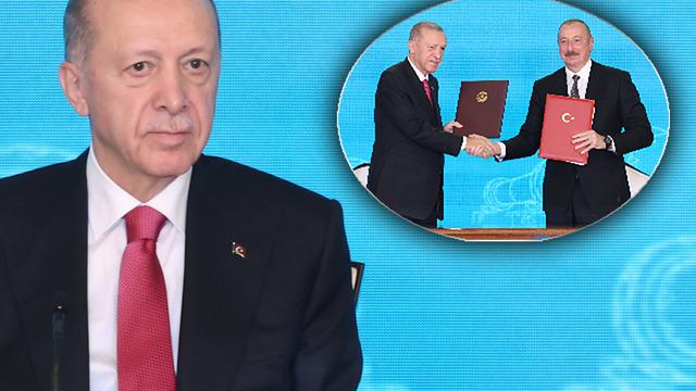Erdoğan Azerbaycan'dan Ermenistan'a seslendi: 'Artık kendisine uzatılan barış elini tutmalı! Yeni fırsat pencereleri açıldı'