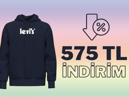 Spor şıklık sunan Levi's sweatshirtte kaçırılmayacak fırsat