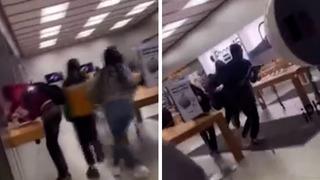 ABD'de Apple mağazasını yağmaladılar! Yağmalama anları kamerada