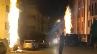 Beylikdüzü'nde korku dolu anlar! Alevler metrelerce yükseldi