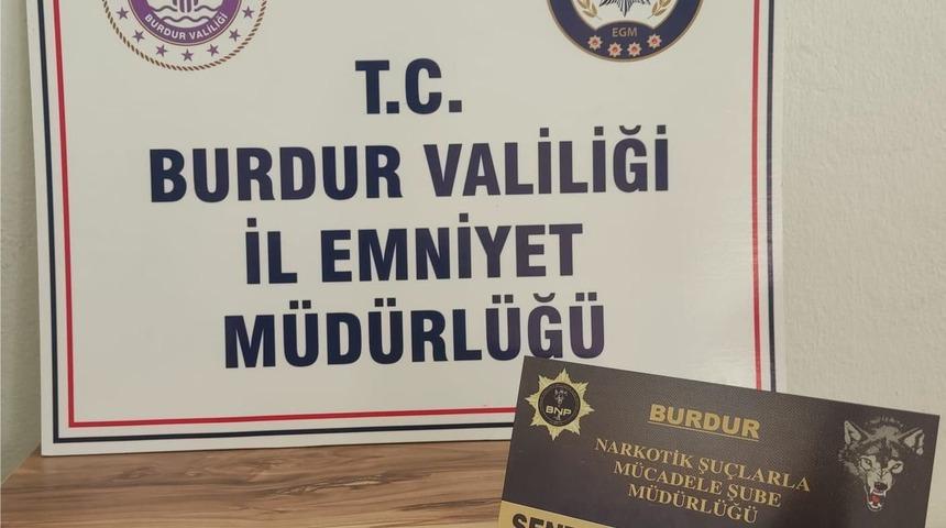 Burdur’da uyuşturucu operasyonuna 2 tutuklama