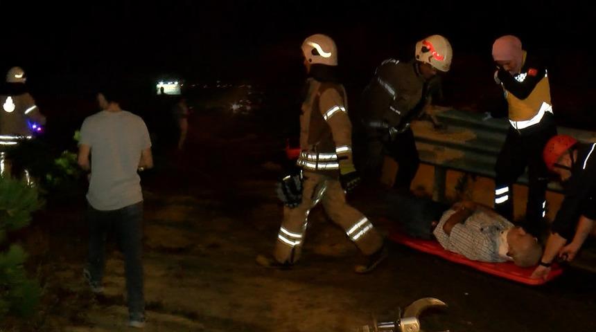 Yer: İstanbul! Kaza sonrası taksi şoförünün sayıklaması ekipleri alarma geçirdi: Orman didik didik arandı, otobüsteki yolcular da katıldı