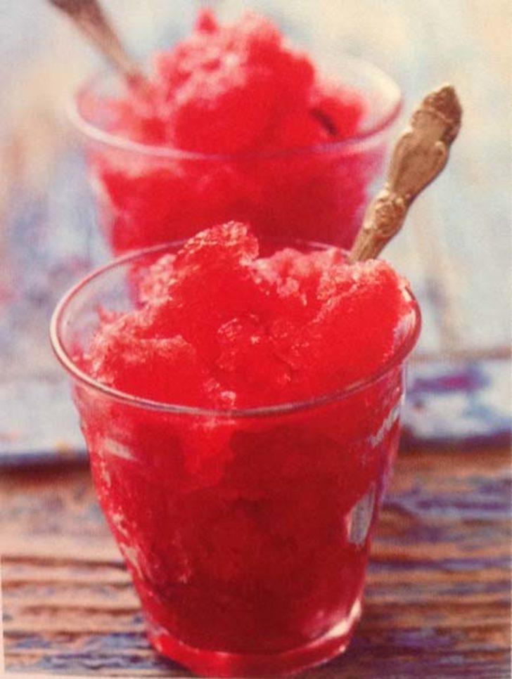 Yeşil Elmalı Çilekli Granita