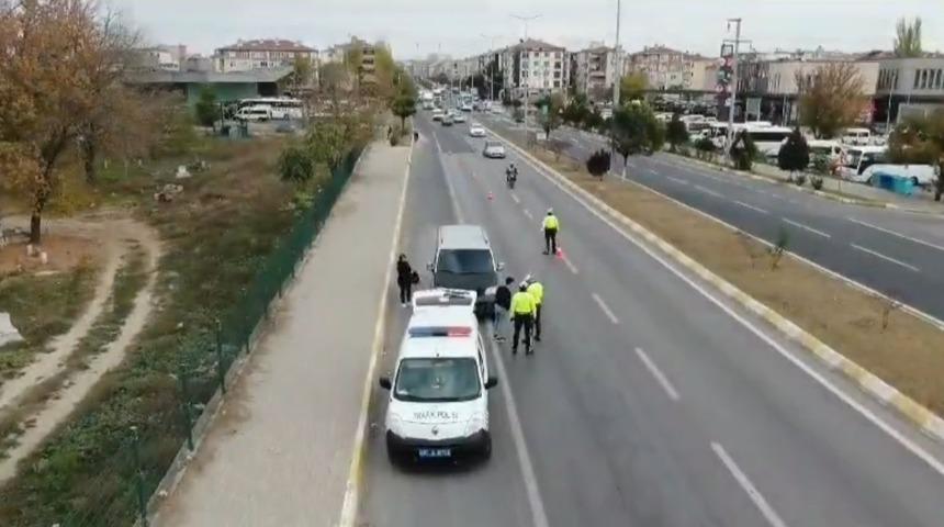 Kırklareli’nde kırmızı ışık ihlali dron ile tespit edildi: Sürücülere ceza yağdı