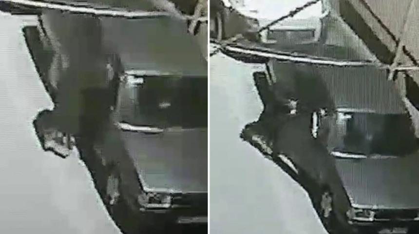 Yok artık dedirtti! Eteği giyip park halindeki otomobili böyle çaldı