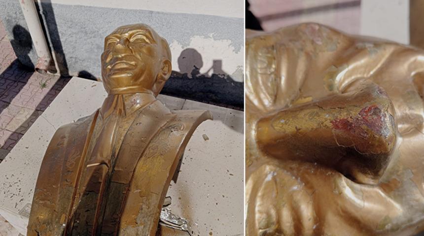 Atatürk büstüne zarar verenler tuttuklandı!