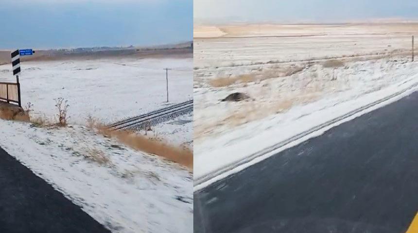 O anları kaydetti! Her yer beyaza büründü... Bir ilde şaşırtan görüntü