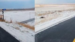 O anları kaydetti! Her yer beyaza büründü... Bir ilde şaşırtan görüntü