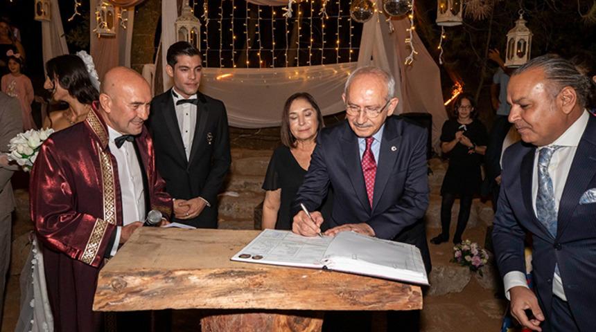 Kılıçdaroğlu, İzmir Büyükşehir Belediye Başkanı Tunç Soyer'in kızının nikah törenine katıldı
