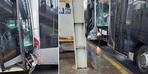 Küçükçekmece'de iki metrobüs çarpıştı