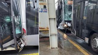 Son dakika… Küçükçekmece'de iki metrobüs çarpıştı