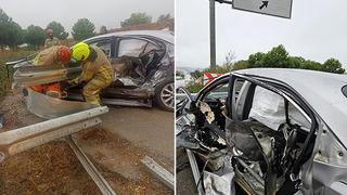 Bariyerlere çarpan otomobilin sürücüsünden acı haber!