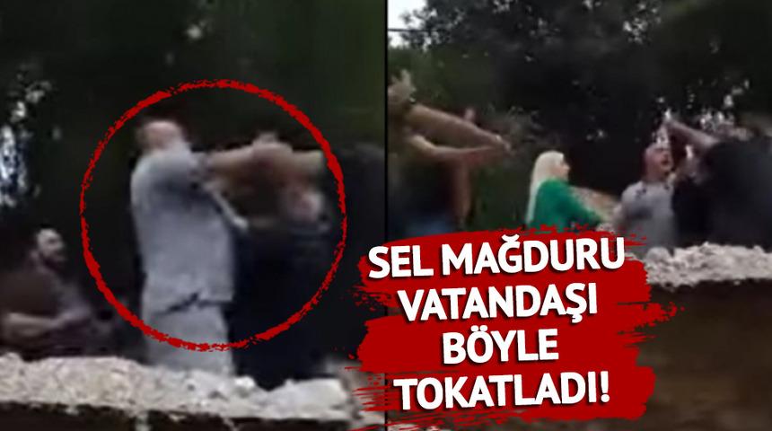 Yunanistan'da skandal! Belediye Başkanı sel mağduru vatandaşı tokatladı...