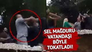 Yunanistan'da skandal! Belediye Başkanı sel mağduru vatandaşı tokatladı...