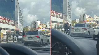 Pendik'te tartışma! Bir anda cipin önünü kesip darp etti!