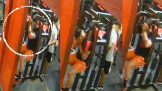 Korkunç anlar! Kafası ağırlık makinesinin arasında sıkıştı... Kafamın etrafında sıkıca kenetlendi