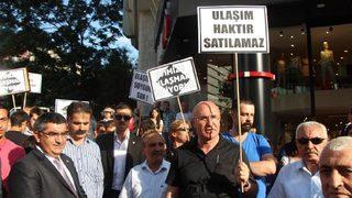 Vekillerin katıldığı eyleme biber gazlı müdahale