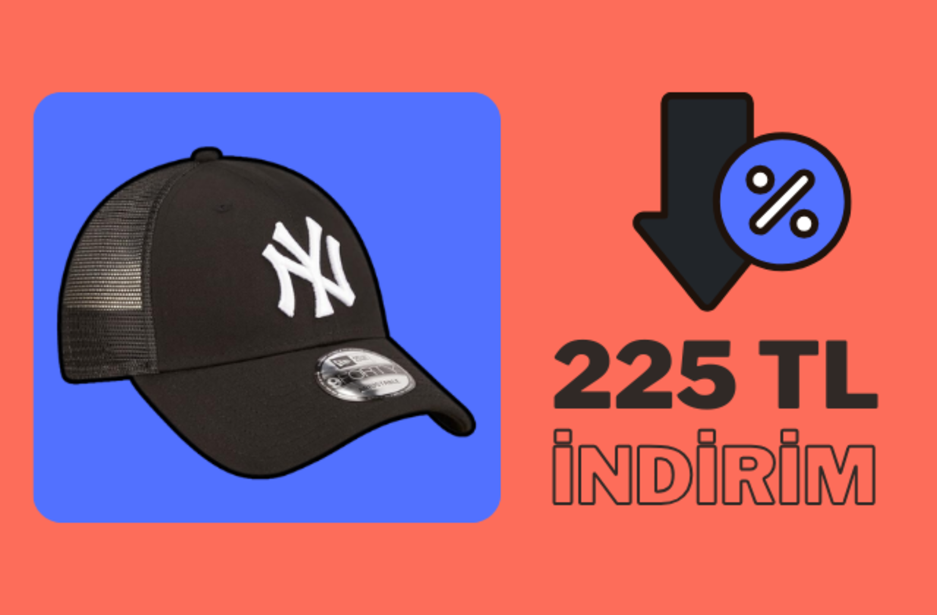 Fiyatı 871 TL'ye düştü! Spor kombinlere çok yakışan New Era şapkada indirim