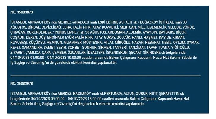 İstanbul elektrik kesintisi listesi yayımlandı! Dikkat o ilçeler karanlığa gömülecek G1