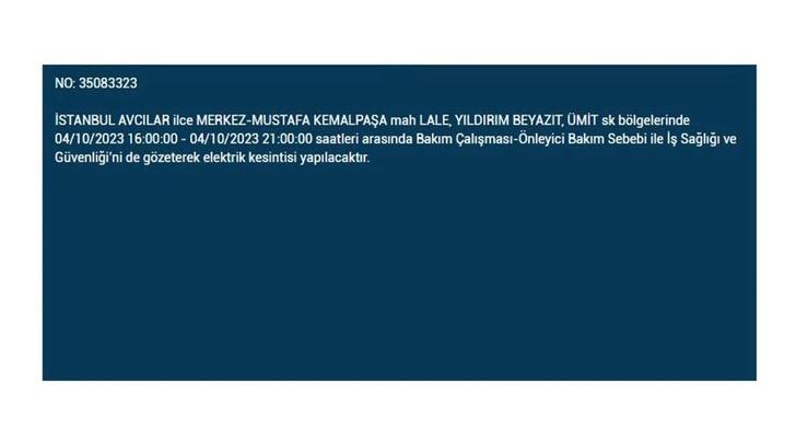 İstanbul elektrik kesintisi listesi yayımlandı! Dikkat o ilçeler karanlığa gömülecek G3