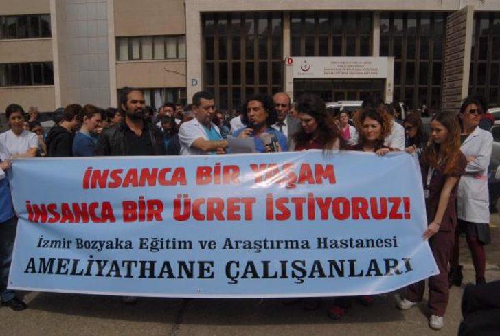 İzmir'de hastanede ameliyathane personeli iş bıraktı