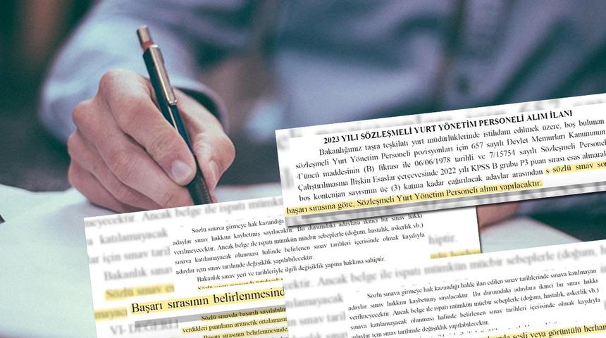 Kamuya işe alımlardaki yeni ilanlarda 'mülakat' maddesi! 'Esas alınacak' denildi, 'kamera' detayı dikkat çekti