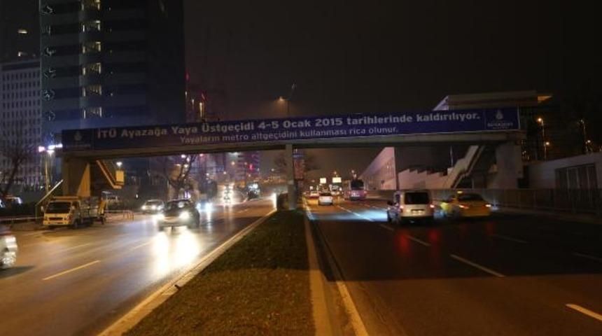 İT&Uuml; Ayazağa &uuml;st ge&ccedil;iti kaldırıldı