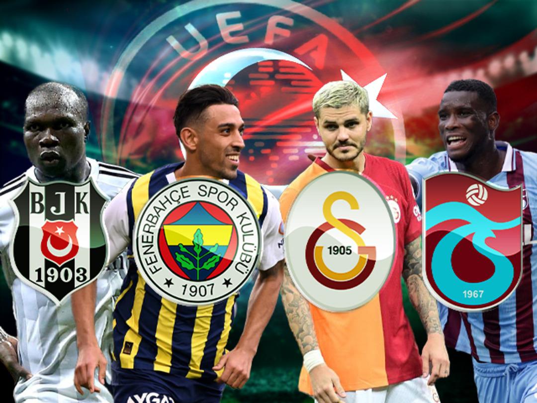 Son dakika: UEFA kul&uuml;pler sıralaması g&uuml;ncellendi! Galatasaray, Fenerbah&ccedil;e, Beşiktaş ve Trabzonspor...