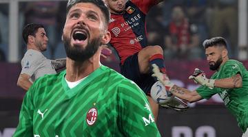 Bu olay 40 yılda bir olur! Olivier Giroud kaleye geçti ve Milan'ın maçı kazanmasını sağladı