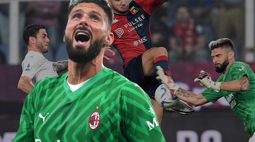 Bu olay 40 yılda bir olur! Olivier Giroud kaleye geçti ve Milan'ın maçı kazanmasını sağladı